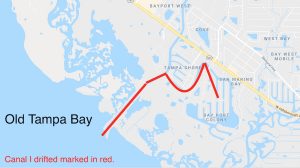 Old Tampa Bay and canals where redfish can be found year-round. This is right off Hillsborough Avenue in West Tampa.