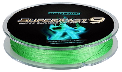 Green braided redfish fishing line ideal for catching redfish from the shore, pier, wade-fishing, or small boats.