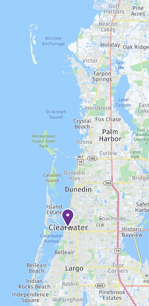 Tarpon fishing areas near Tampa, Florida.