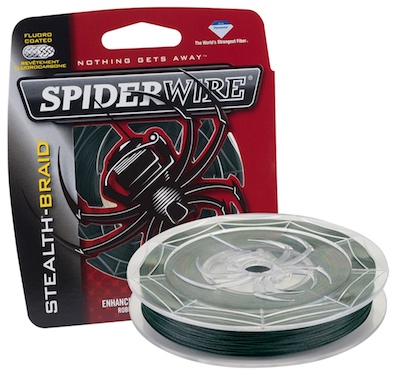 Spiderline braided line for fishing for redfish.