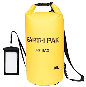 Fishing gear dry bag for salmon fishing - holding fishing gear, electronics, credit cards and other items that must not get wet in rain or falling in water.