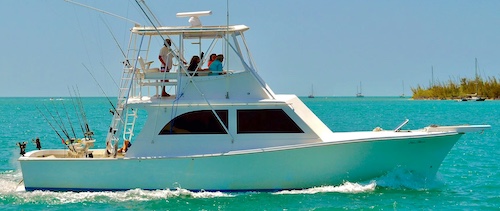 A Florida deep-sea fishing charter boat for day trips.