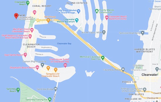 Clearwater Fishing Pier 60 at Clearwater Beach.